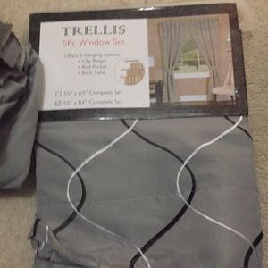 2 full sets window curtains